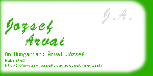 jozsef arvai business card